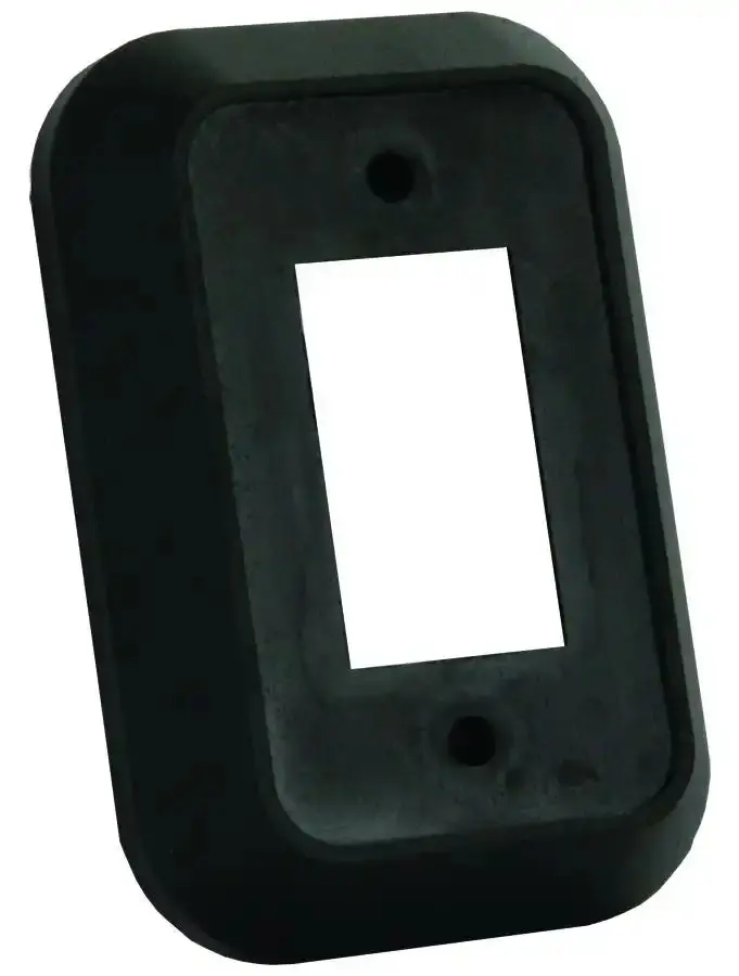 Single-Face Black Plastic Cover Plate For Surface Mounting 1